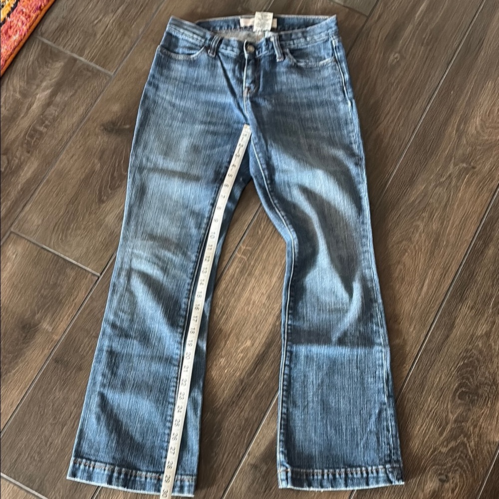 Gap long and lean flare stretch Blue Denim Jeans size 2 regular